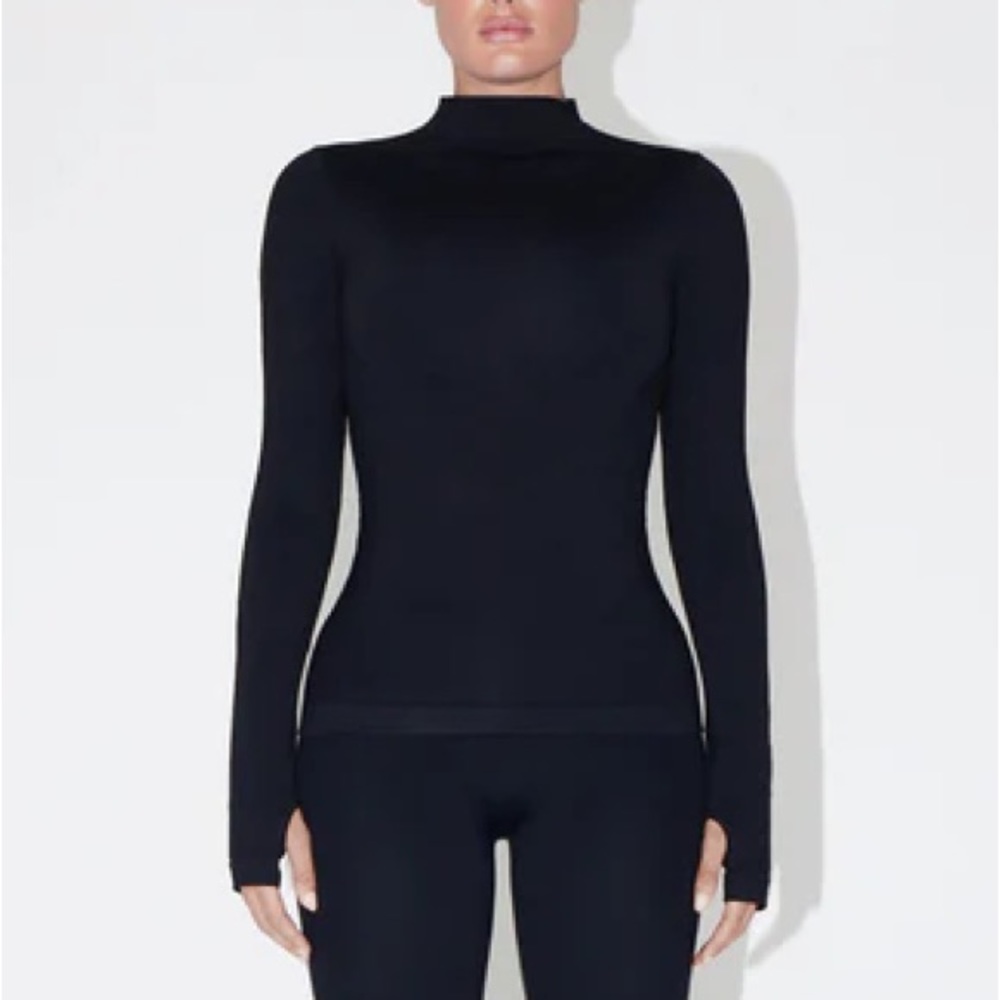 KHY Seamless Mock Neck Long Sleeve